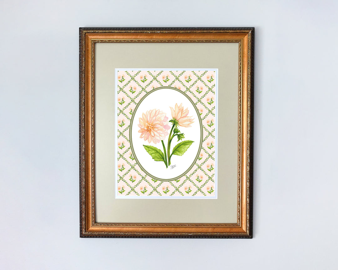 Dahlia Vines Art Print