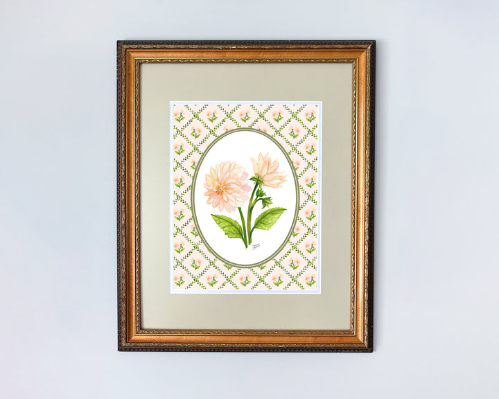 Dahlia Vines Art Print