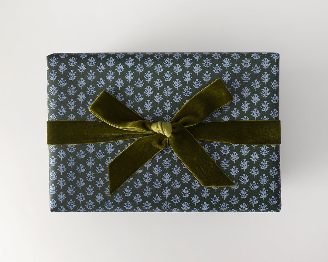 Heart Vine Block Print Gift Wrap Sheets