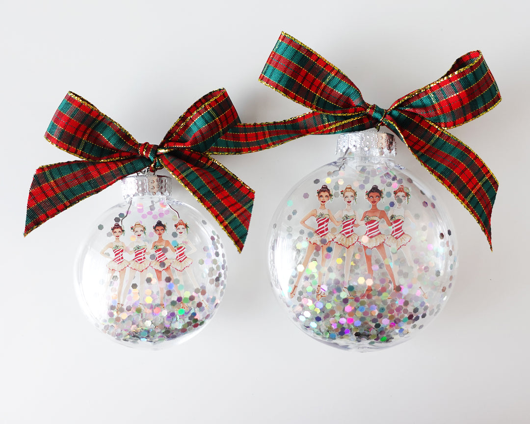 Holiday Dancers NYC Glitter Christmas Ornament