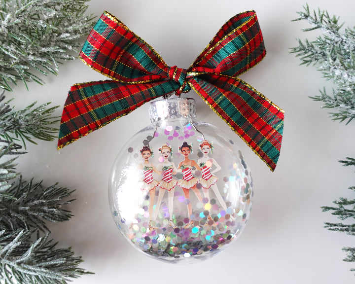 Holiday Dancers NYC Glitter Christmas Ornament