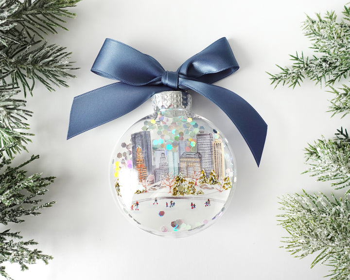 Create Your Own NYC Glitter Ornament Gift Set of 3