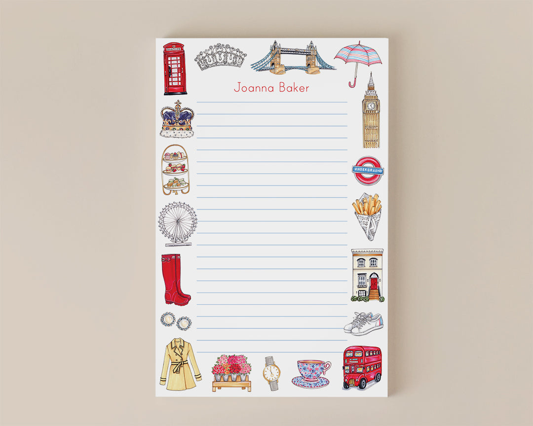 London Favorite Things Personalized Notepad