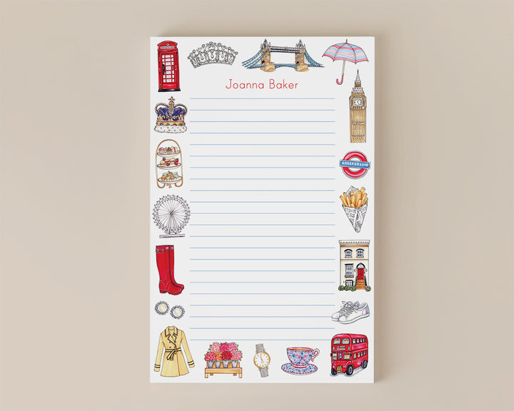 London Favorite Things Personalized Notepad