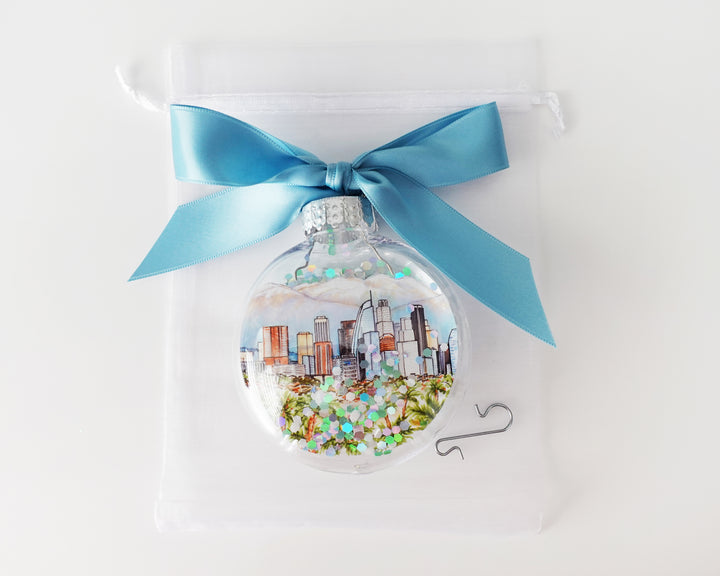 Create Your Own City Glitter Ornament Gift Set of 6