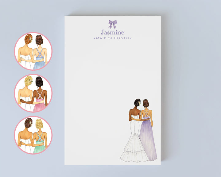 Maid of Honor / Bridesmaid Wedding Notepad