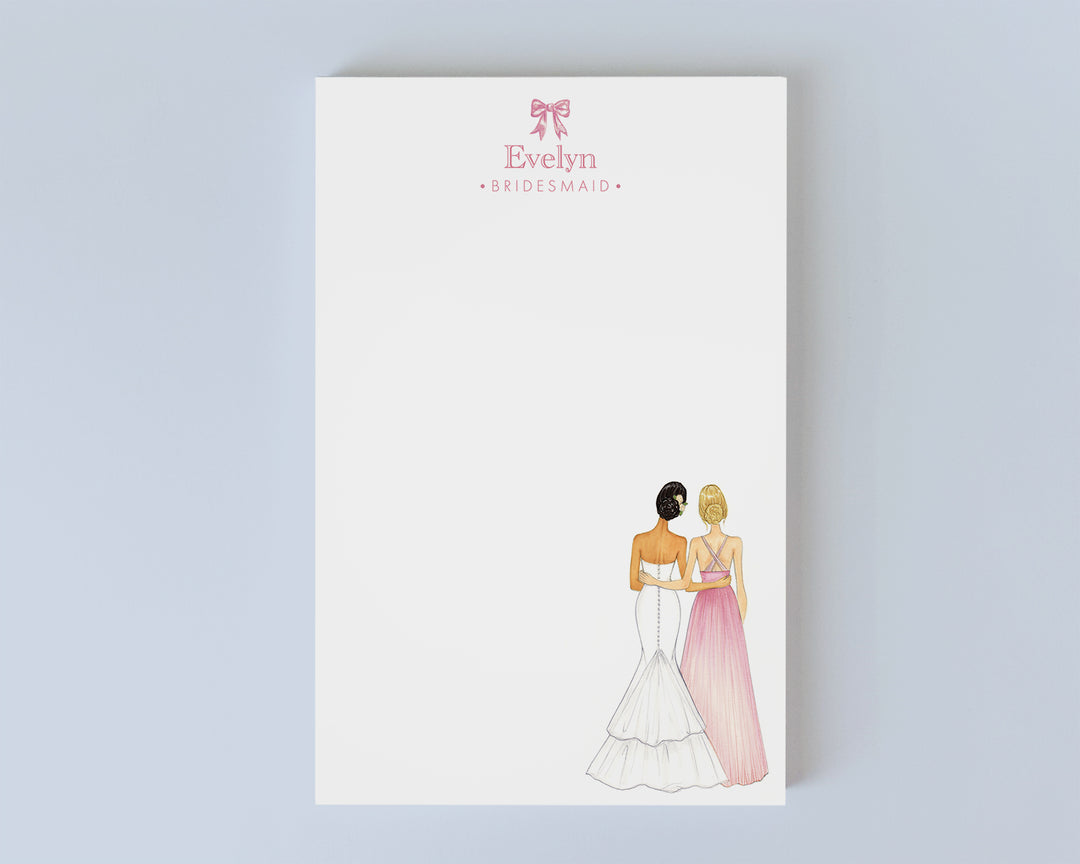 Maid of Honor / Bridesmaid Wedding Notepad