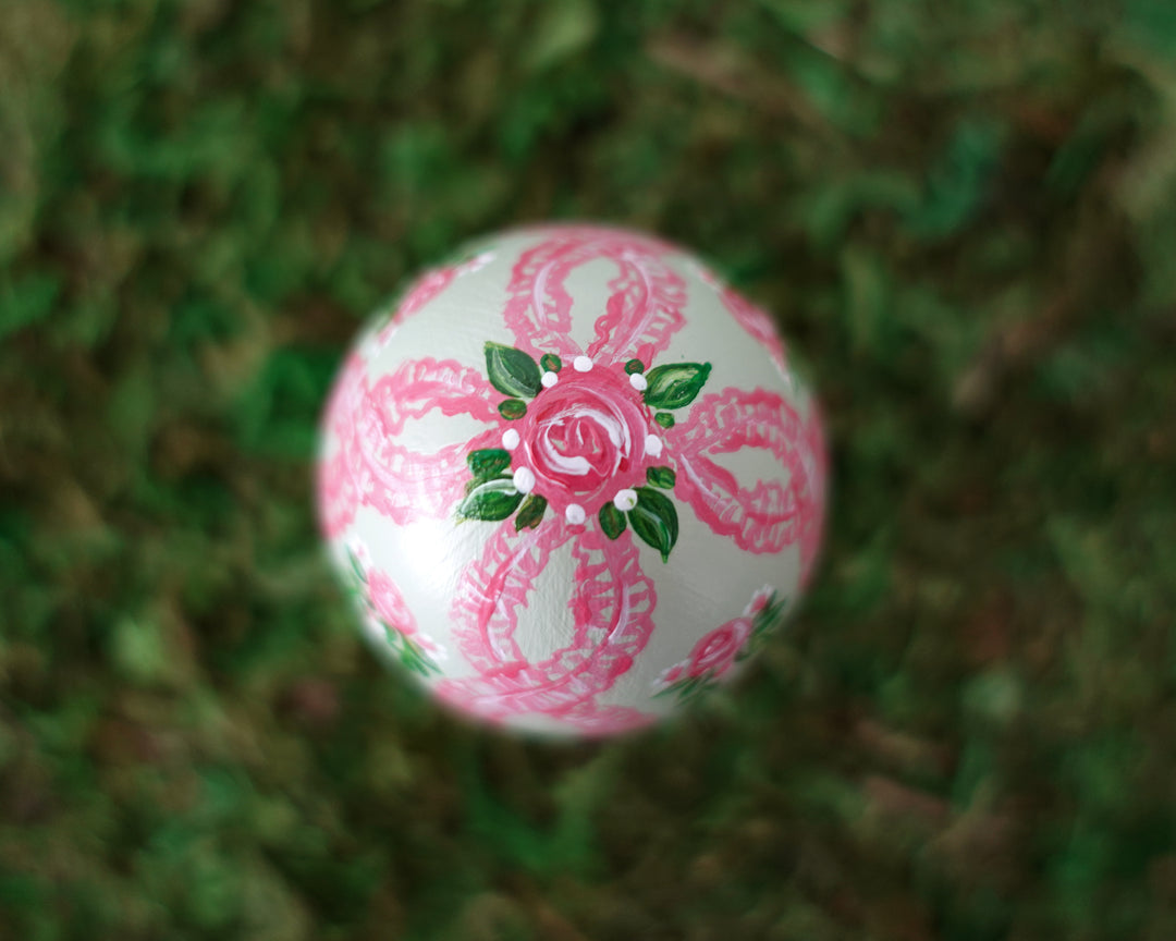 Mini Mint Ruffled Roses Heirloom Egg