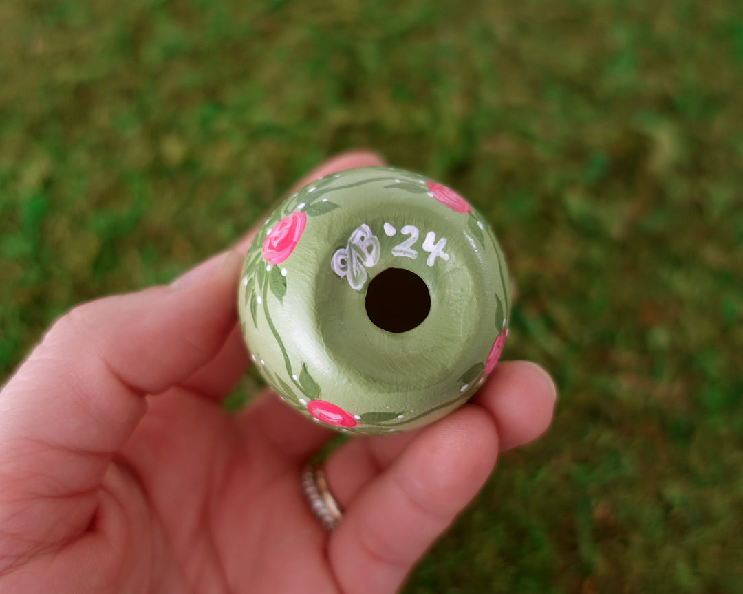 Mini Pink & Green Wallpaper Heirloom Egg