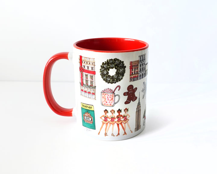 Christmas in New York Illustrated Mug