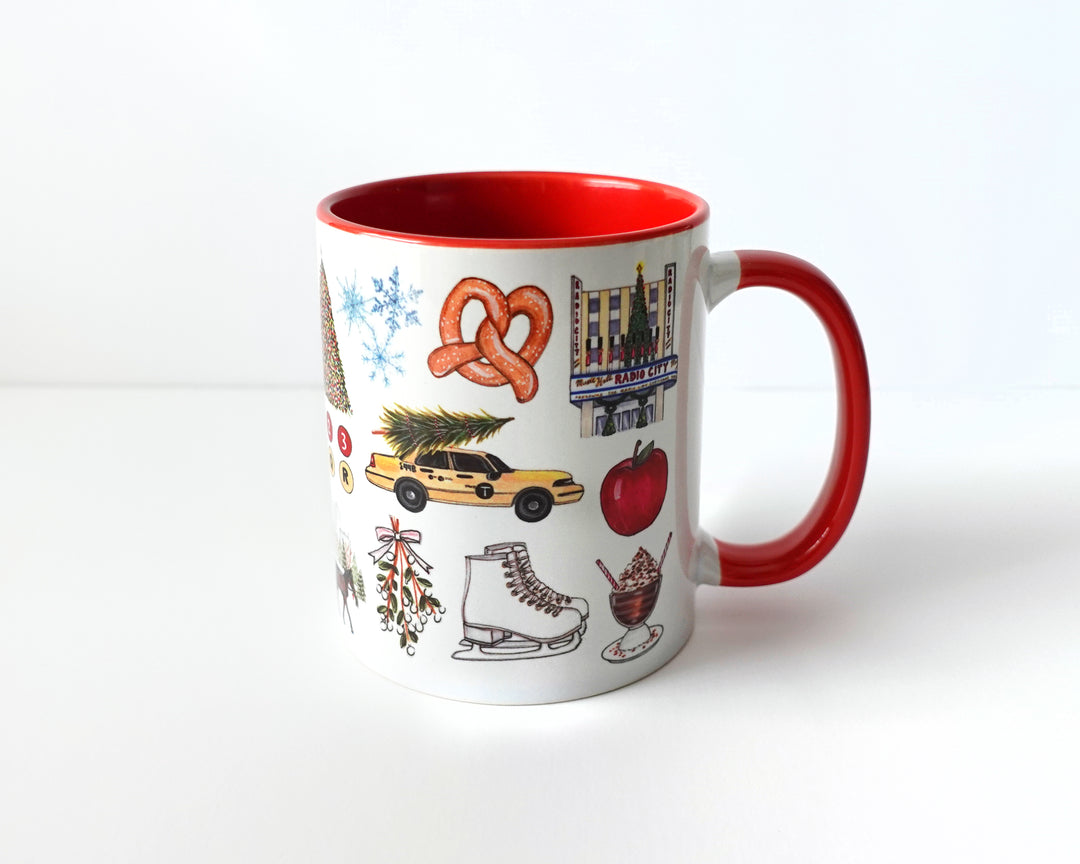 Christmas in New York Illustrated Mug