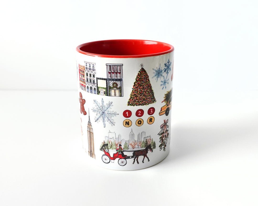 Christmas in New York Illustrated Mug