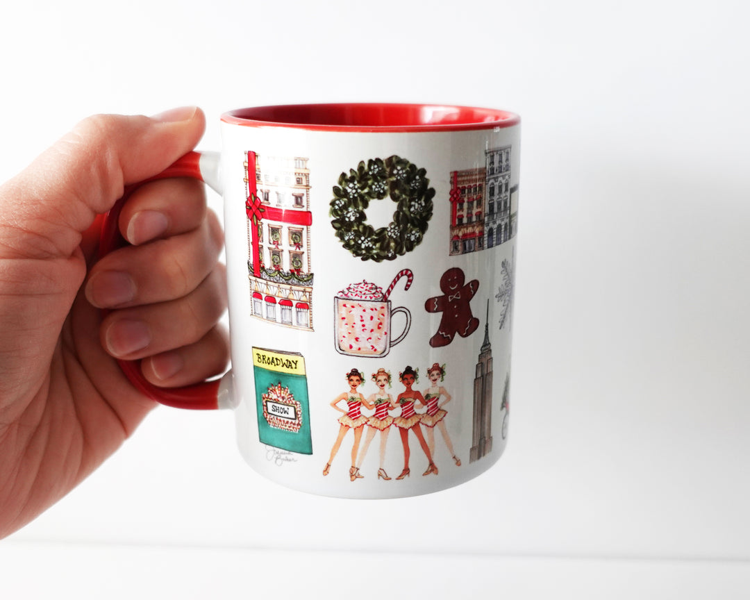 Christmas in New York Illustrated Mug