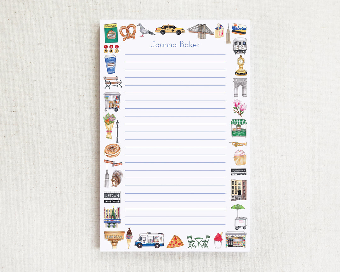 Personalized New York City Notepad