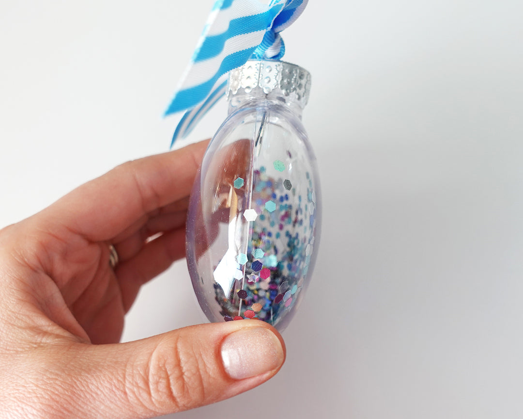 Nantucket Glitter Christmas Ornament