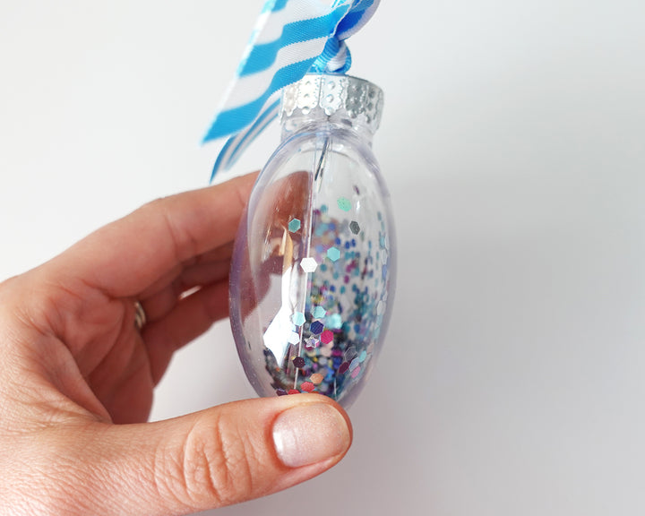 Nantucket Glitter Christmas Ornament