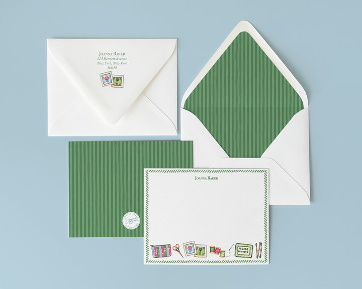 Needlepoint Favorite Things Flat Note Cards