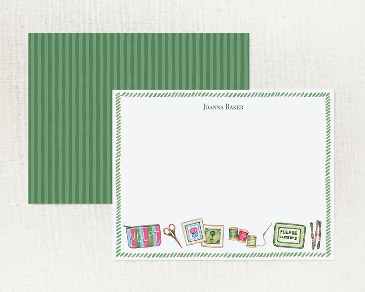Needlepoint Favorite Things Flat Note Cards