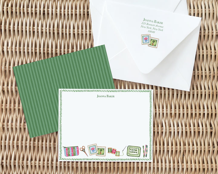 Needlepoint Favorite Things Flat Note Cards