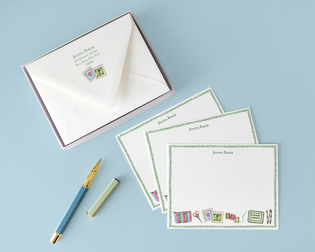 Needlepoint Favorite Things Flat Note Cards
