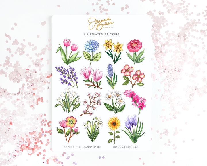 Blooming Flower Stickers