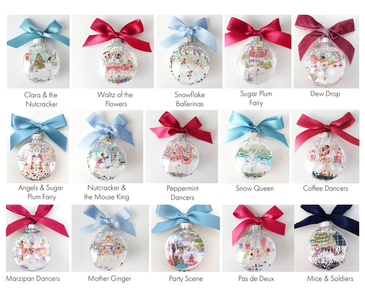 Create Your Own Nutcracker Glitter Ornament Gift Set of 3