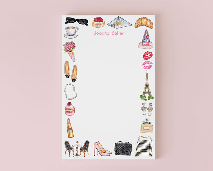 Parisian Favorite Things Personalized Notepad
