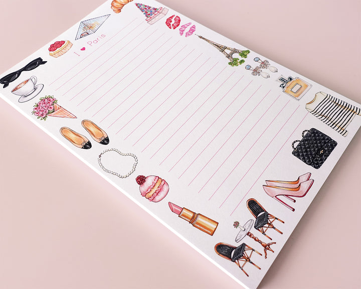 Parisian Favorite Things Personalized Notepad