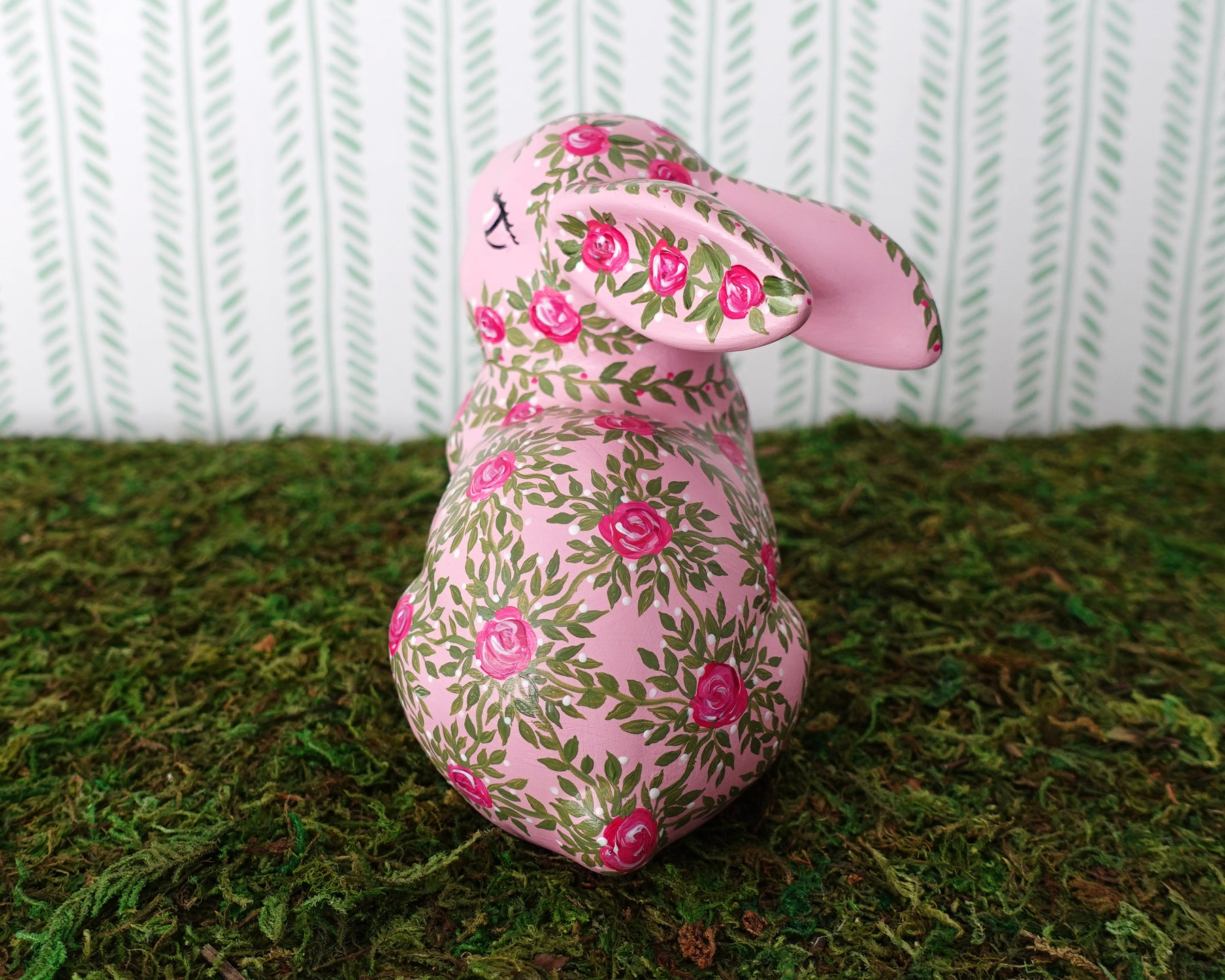 Pink Rose Wallpaper Heirloom Bunny – Joanna Baker