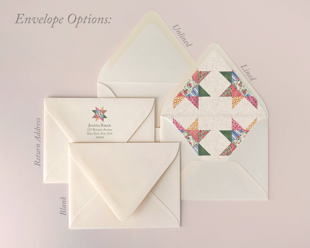 Quilted Star Flat Note Cards