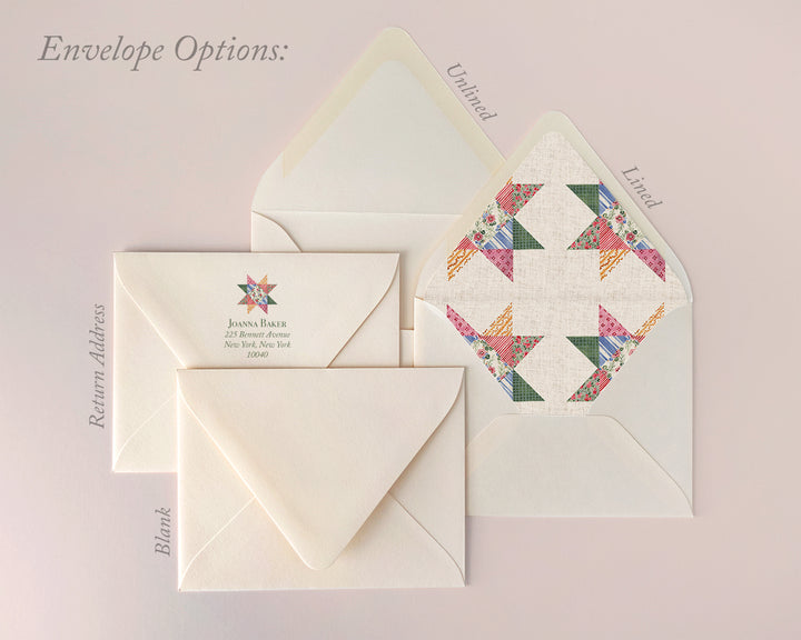 Quilted Star Flat Note Cards