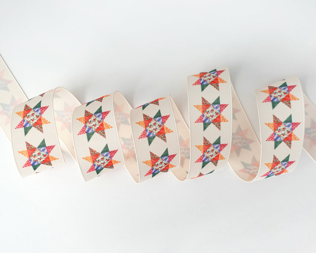 Quilted Star Grosgrain Ribbon