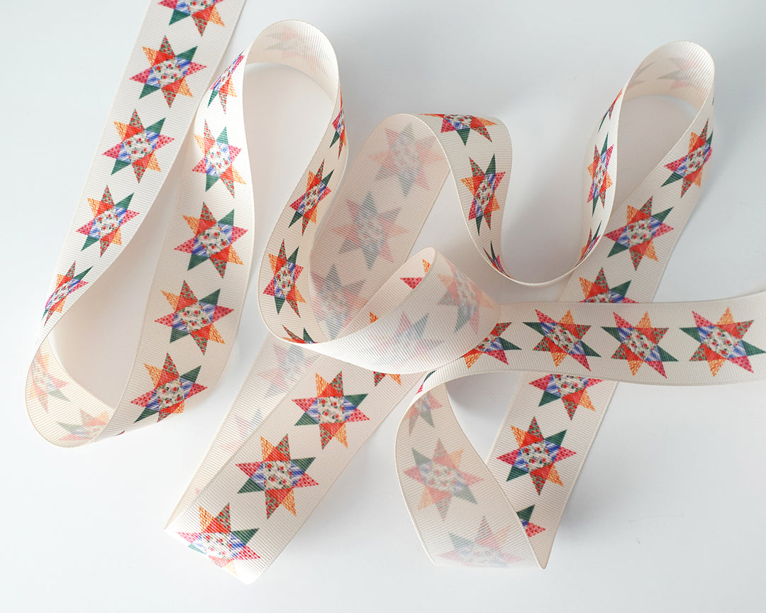 Quilted Star Grosgrain Ribbon