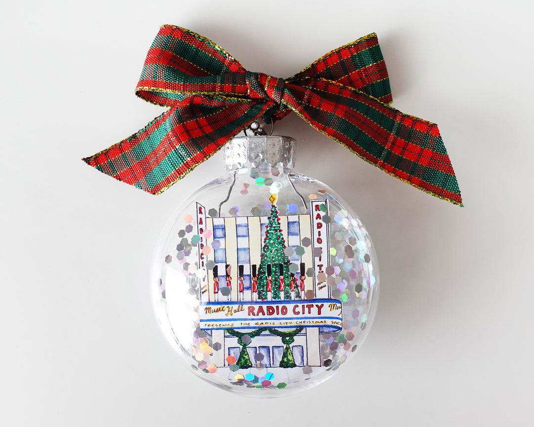 Radio City NYC Glitter Christmas Ornament