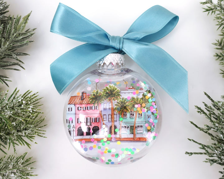 Create Your Own City Glitter Ornament Gift Set of 6