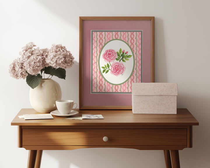 Rococo Ruffles & Roses Art Print