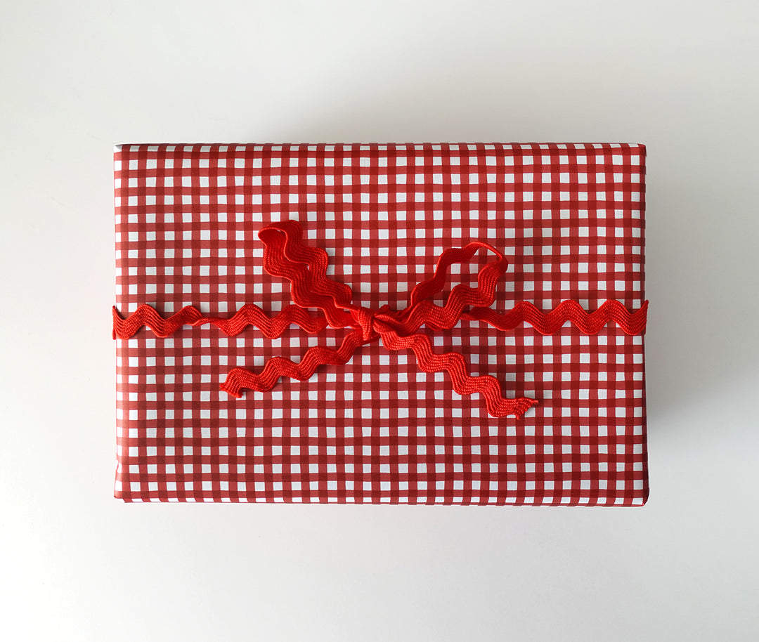 Ruby Gingham Gift Wrap Sheets