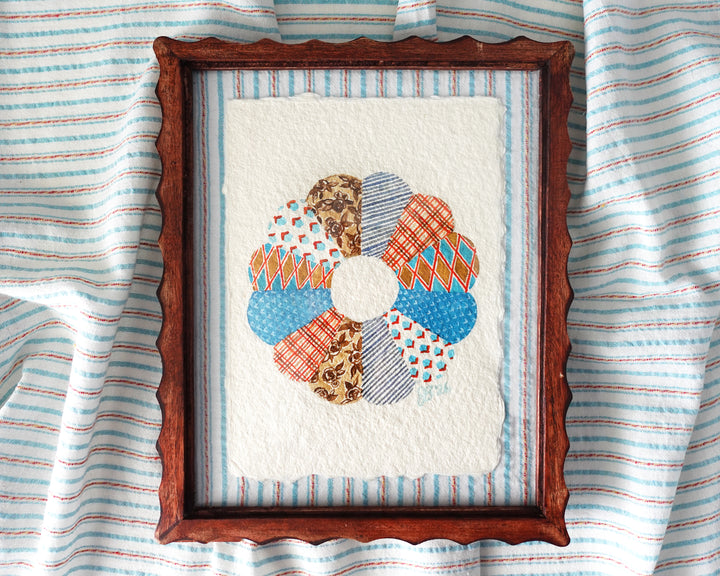 Cinnamon Aqua Quilt Block