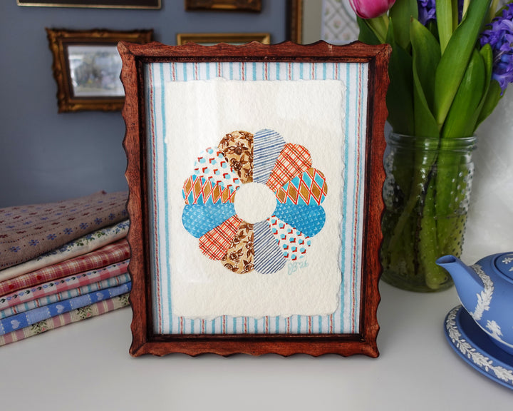 Cinnamon Aqua Quilt Block
