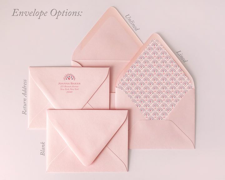 Scalloped Hearts Flat Note Cards