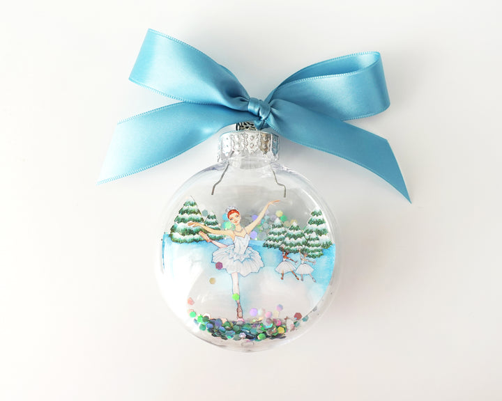 Snow Queen Nutcracker Glitter Christmas Ornament