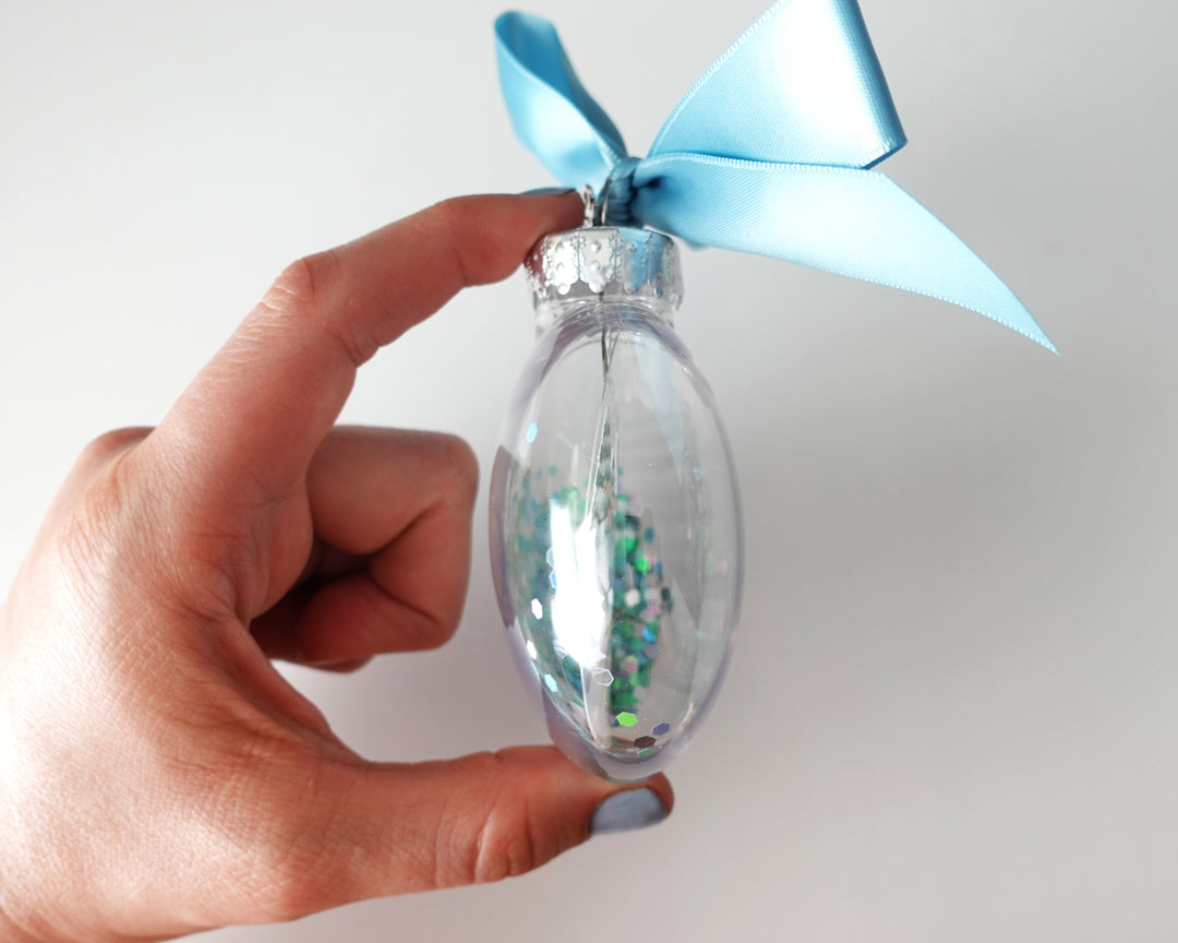 Snow Queen Nutcracker Glitter Christmas Ornament
