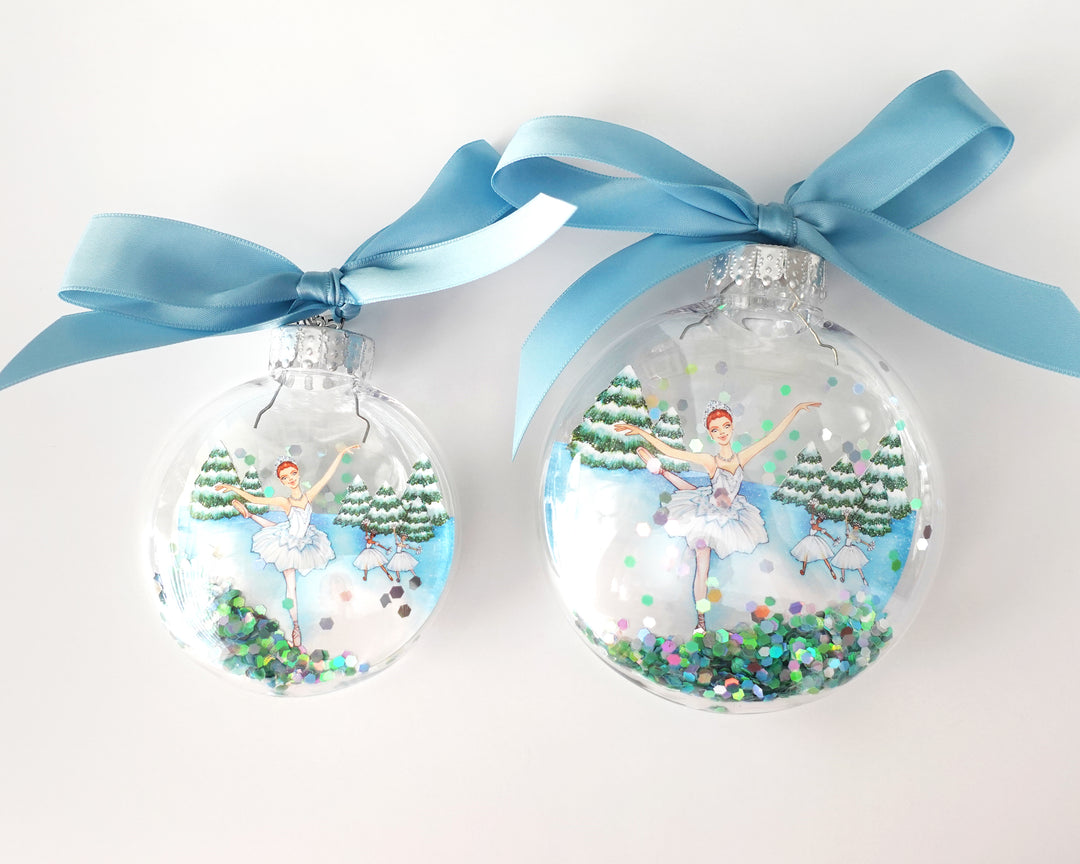 Snow Queen Nutcracker Glitter Christmas Ornament