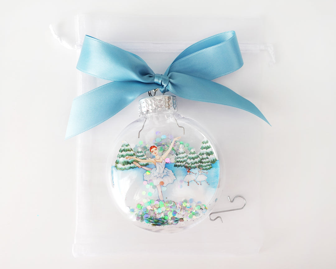 Snow Queen Nutcracker Glitter Christmas Ornament