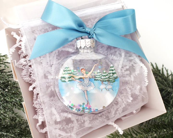 Snow Queen Nutcracker Glitter Christmas Ornament