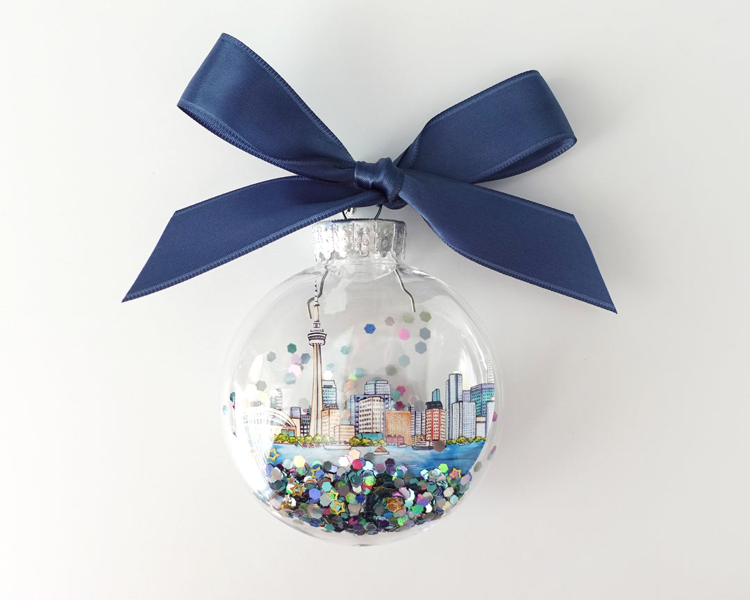Toronto Canada Glitter Christmas Ornament