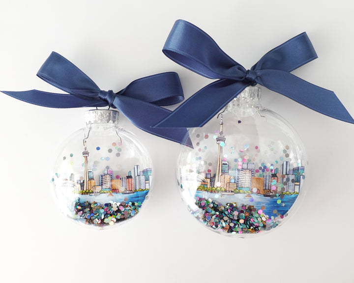 Toronto Canada Glitter Christmas Ornament