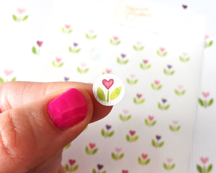 Tulip Hearts Sticker Sheet