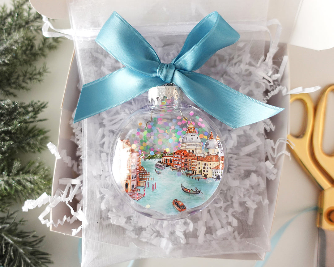 Create Your Own City Trio Glitter Ornament Gift Set of 3