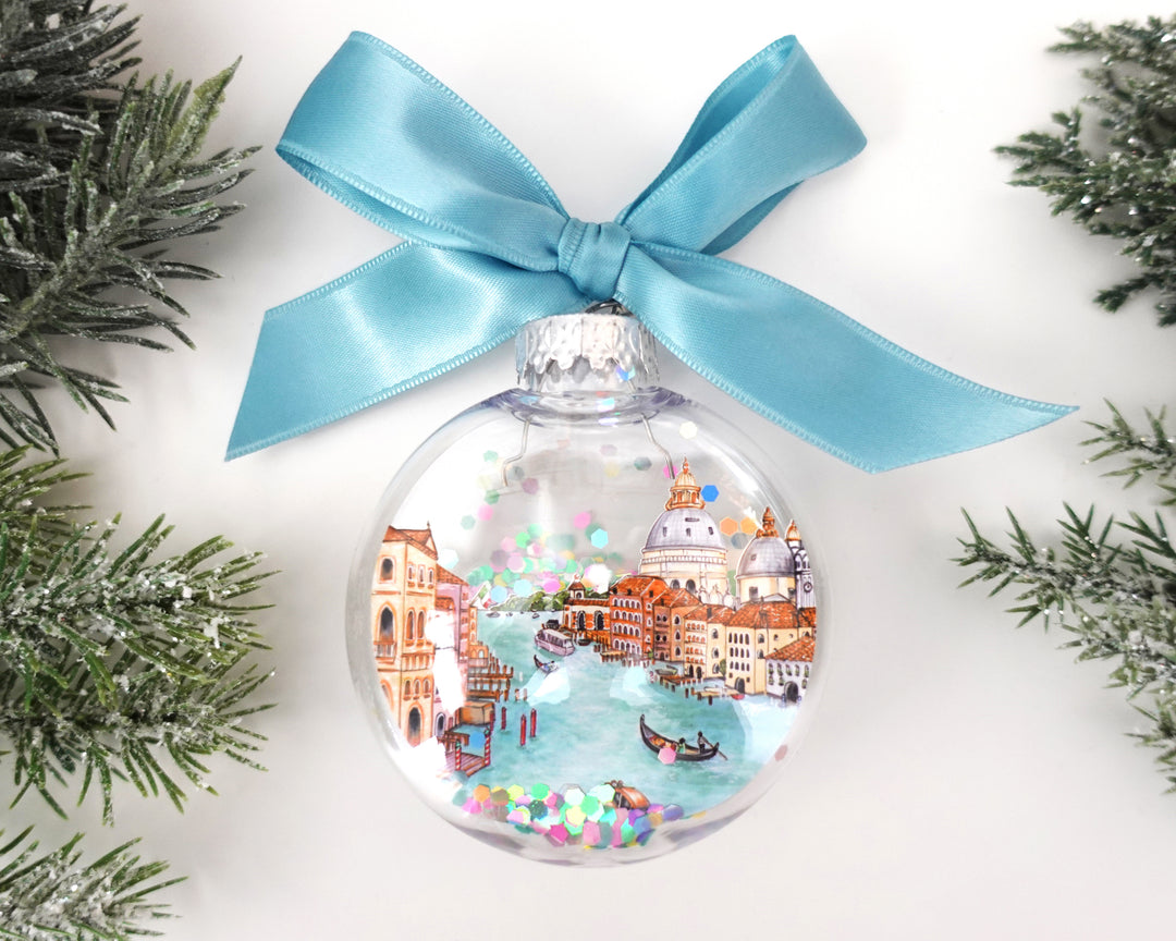 Create Your Own City Glitter Ornament Gift Set of 6